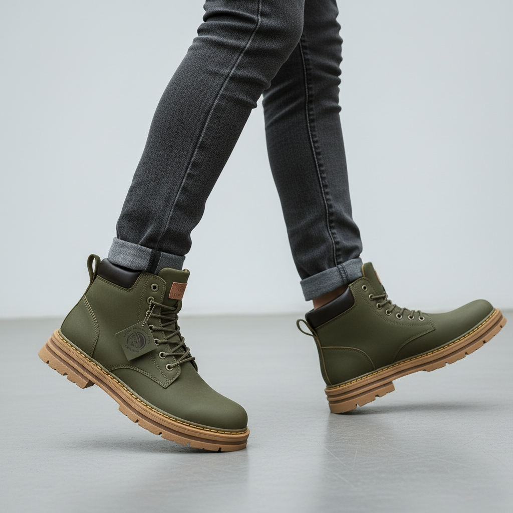 Leandro Scarpe Uomo Invernali – Stivali Antiscivolo Impermeabili con Supporto e Comfort