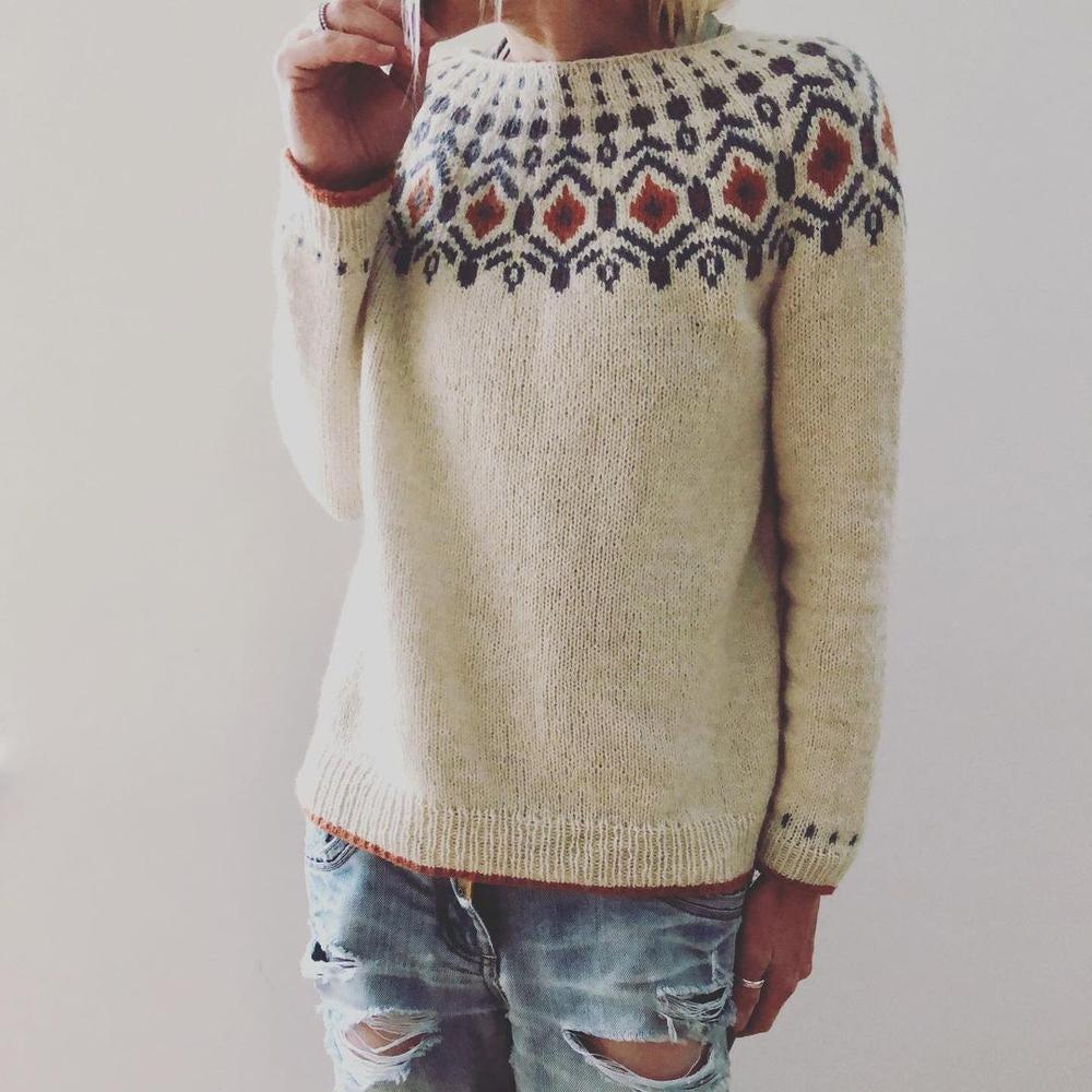 Maglione Da Donna Lavorato A Maglia Con Maniche Lunghe | Invernale