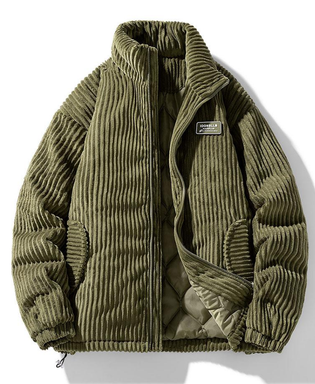 Vion Giacca Uomo in Velluto a Coste – Jacket Caldo Slim Fit con Design Elegante e Moderno