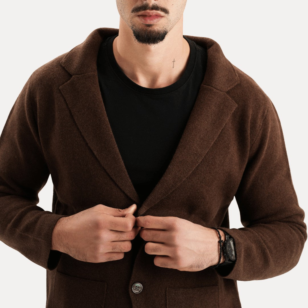 Men's Cardigan with Buttons and Pocket | Long Sleeve