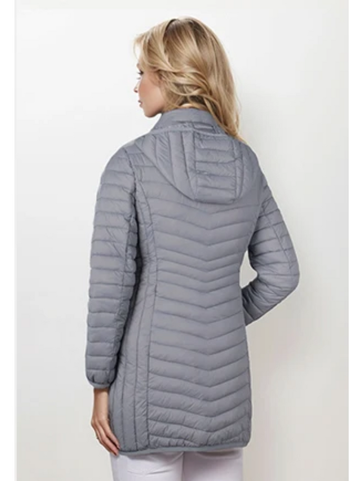Women's Down Jacket With Hood | With Zipper