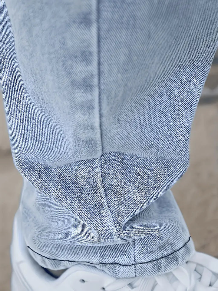 Jeans Da Uomo Lavaggio Leggero | Gamba Dritta