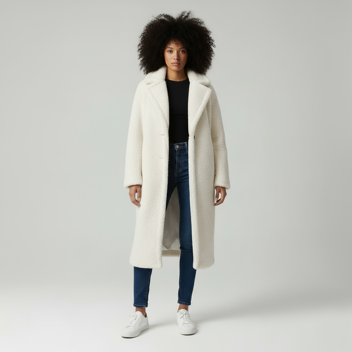 Isabel Cappotto Teddy Donna – Giacca Lunga in Fleece con Design Elegante e Morbido