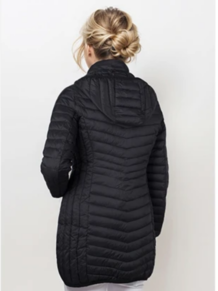 Women's Down Jacket With Hood | With Zipper