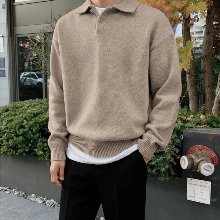 Marco Maglione Polo in Maglia da Uomo – Polo in Knit con Bottoni e Colletto Classico