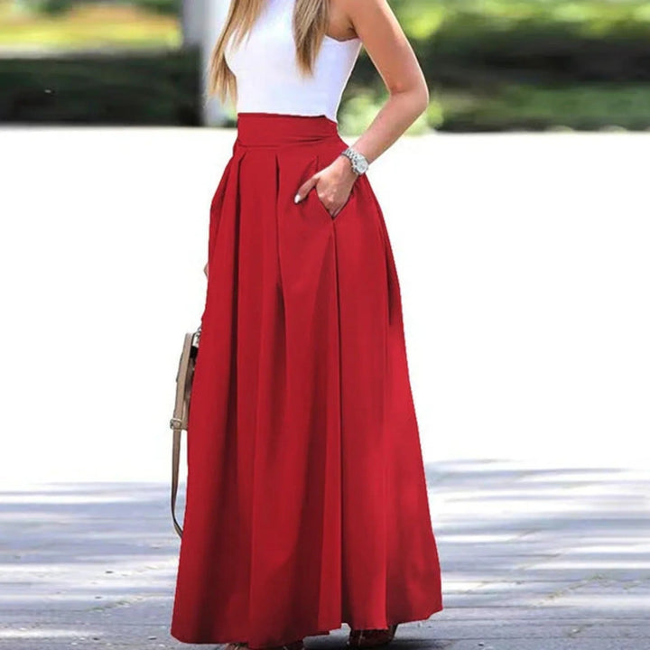 Calista | Gonna Plissettata A Vita Alta Da Donna | Maxi