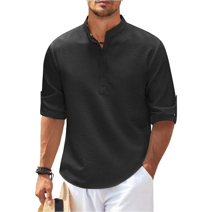 Pascal | Camicia Estiva Con Collo Alto Per Uomo | Maniche Lunghe