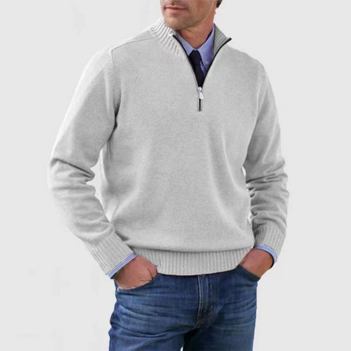 Arvid Maglione Uomo con Mezza Zip – Pullover in Maglia con Collo Alto dallo Stile Elegante