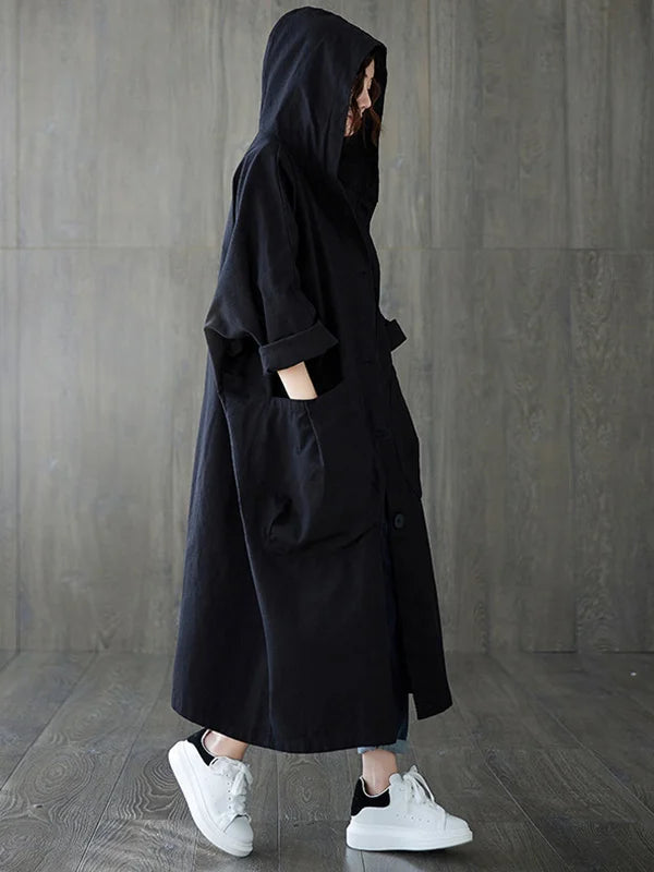 Jane Mantello Oversize Donna con Cappuccio – Elegante, Fluido e Caldo