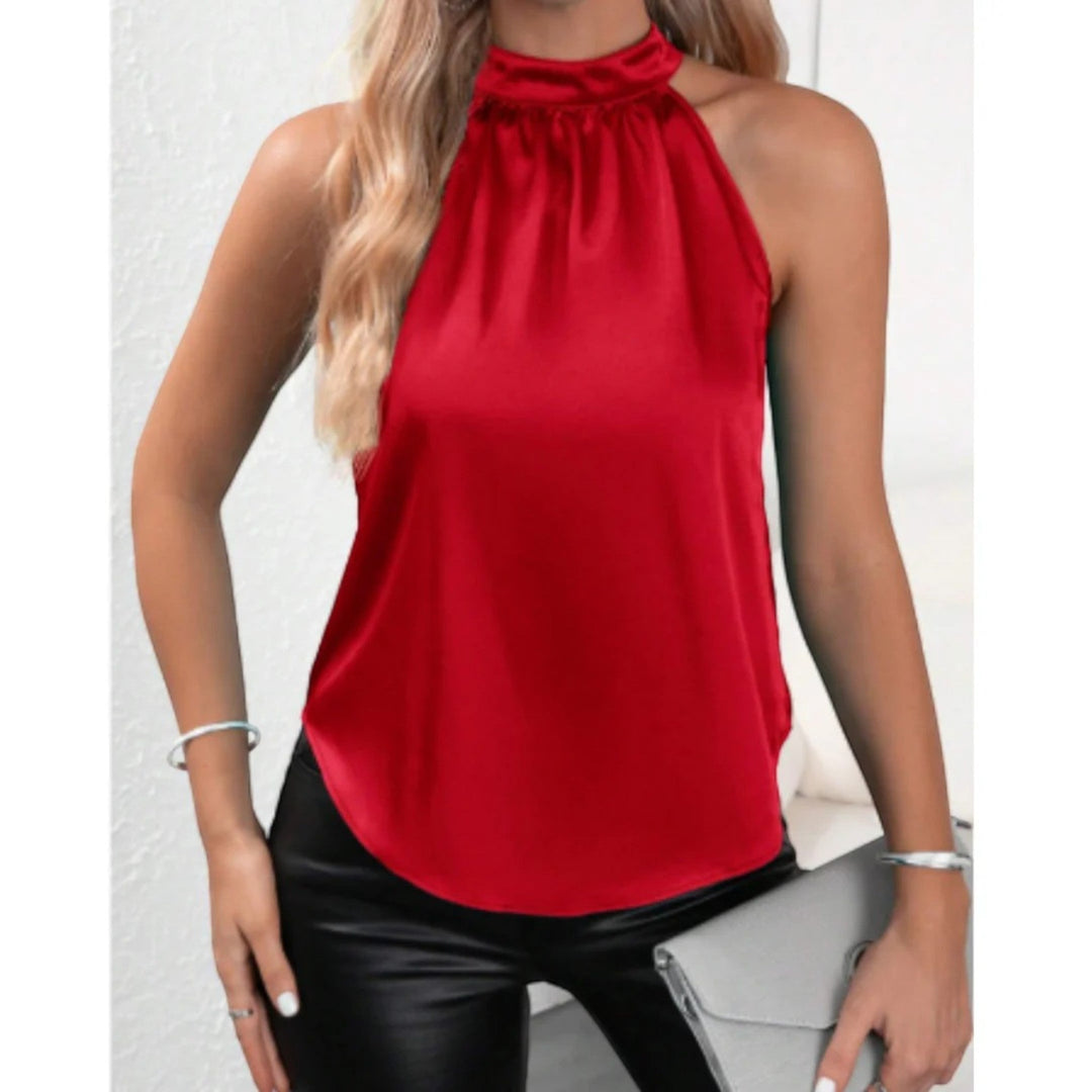 Amanda | Camicetta Estiva Con Collo Halter Per Donna | Senza Maniche