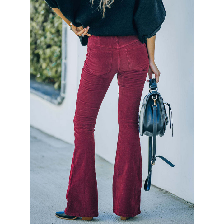 Jeans In Velluto A Coste Da Donna | Vita Alta