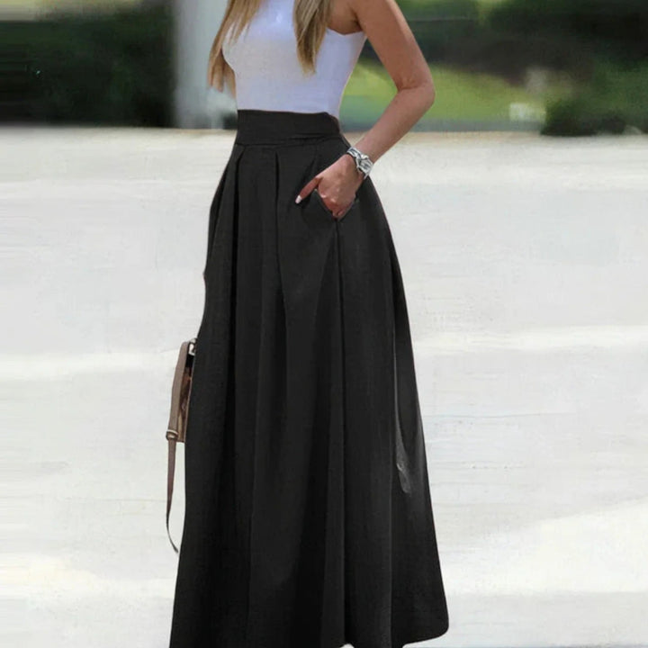 Calista | Gonna Plissettata A Vita Alta Da Donna | Maxi