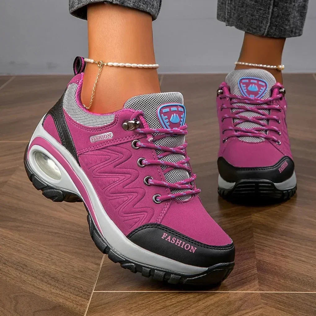 Wanderschuhe mit Schnürsenkeln für Damen | Bunt