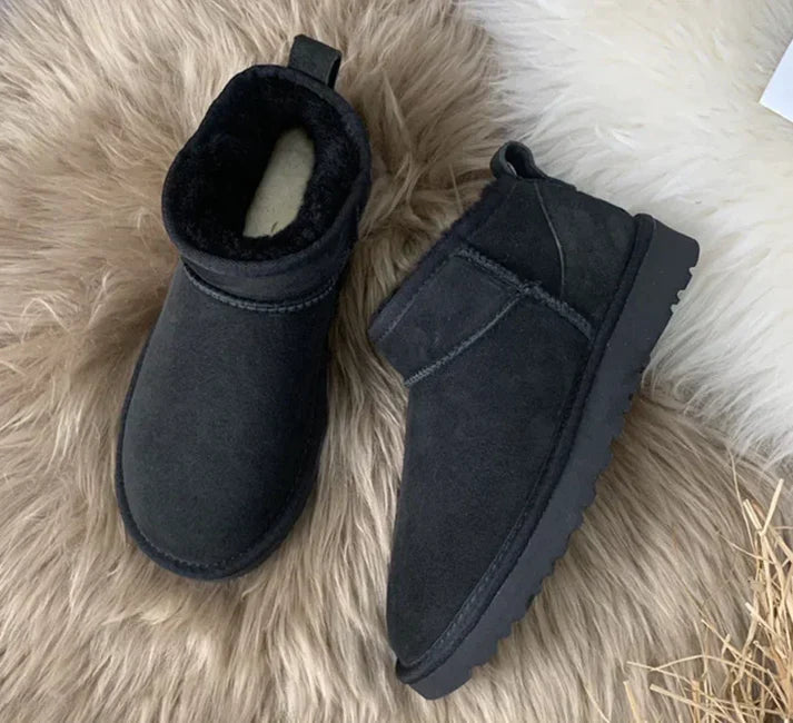 Shan Mini Stivali Donna – Stivaletti Invernali Effetto Suede con Fodera Calda