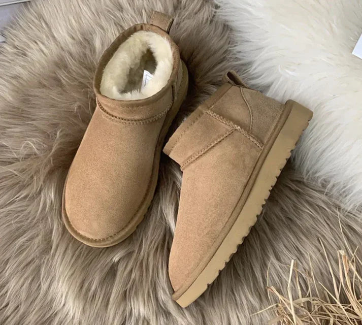 Shan Mini Stivali Donna – Stivaletti Invernali Effetto Suede con Fodera Calda