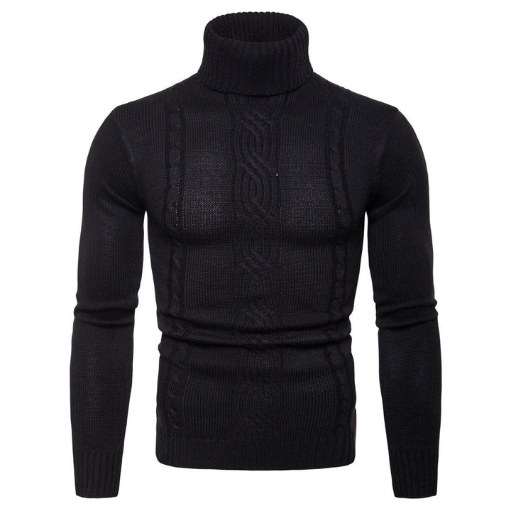 Zaylen Maglione Uomo a Collo Alto – Pullover a Trecce Spesse Caldo con Struttura Robusta