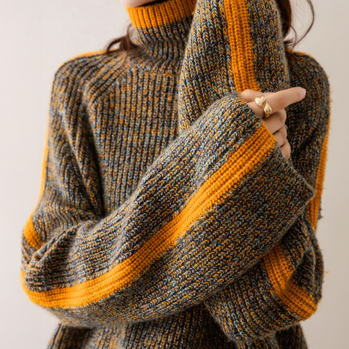 Maglione Dolcevita Lavorato A Maglia Da Donna Per L’Inverno | Oversize