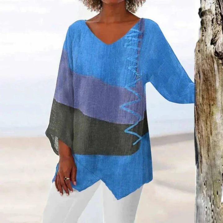 Calista | Camicetta Casual Con Scollo A V Da Donna | Manica Lunga