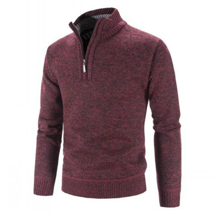 Maglione Invernale Lavorato A Maglia Da Uomo | Mezza Zip
