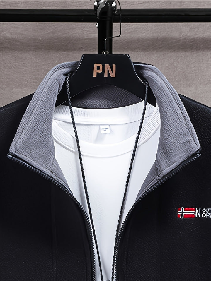 Men's Outdoor Fleece Jacket | With Collar