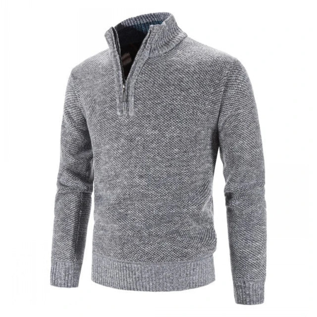 Maglione Invernale Lavorato A Maglia Da Uomo | Mezza Zip
