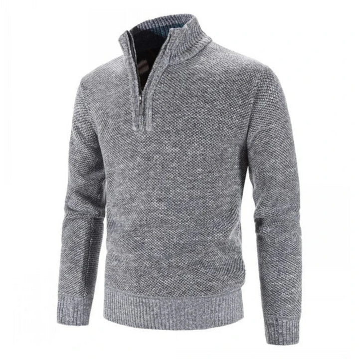 Maglione Invernale Lavorato A Maglia Da Uomo | Mezza Zip