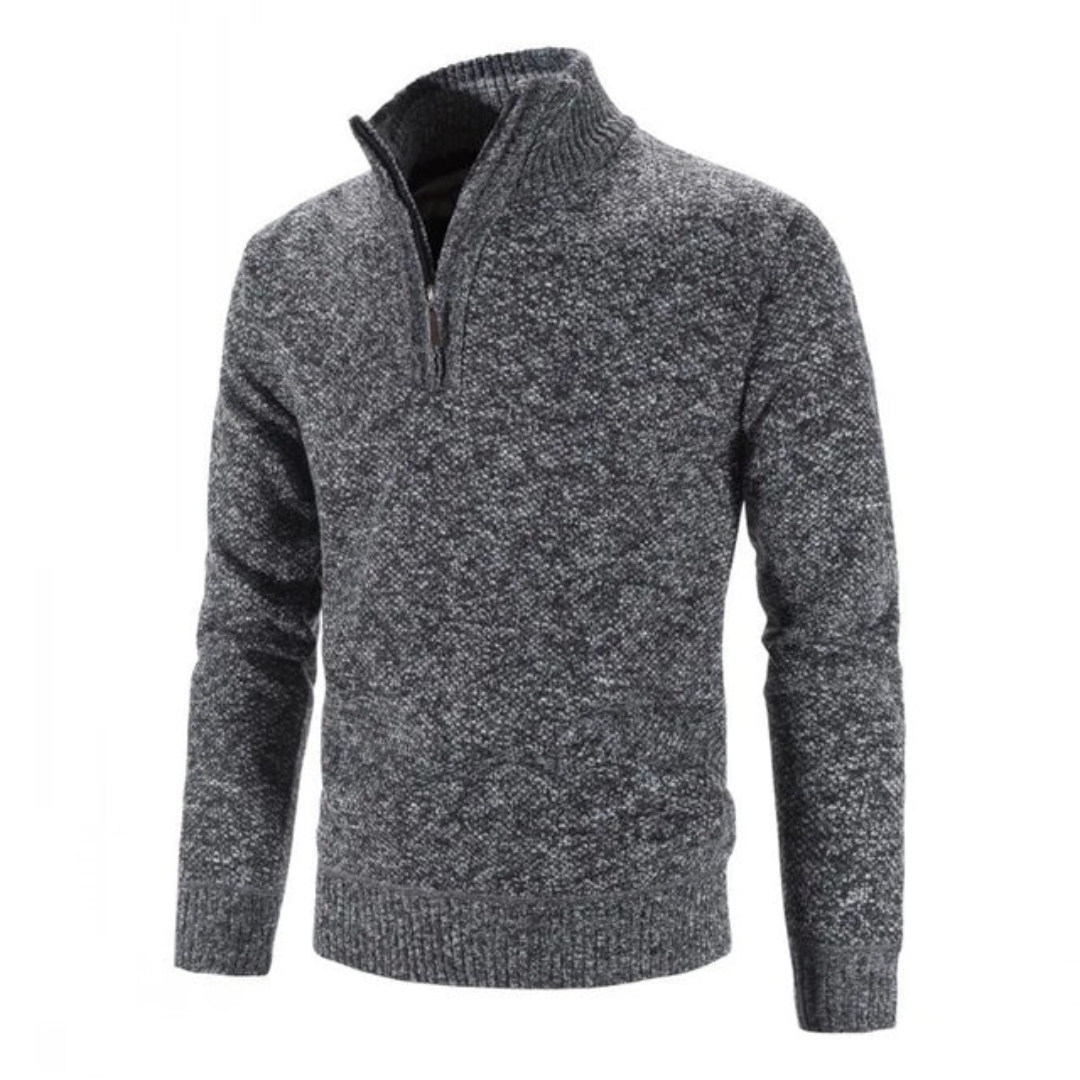 Maglione Invernale Lavorato A Maglia Da Uomo | Mezza Zip