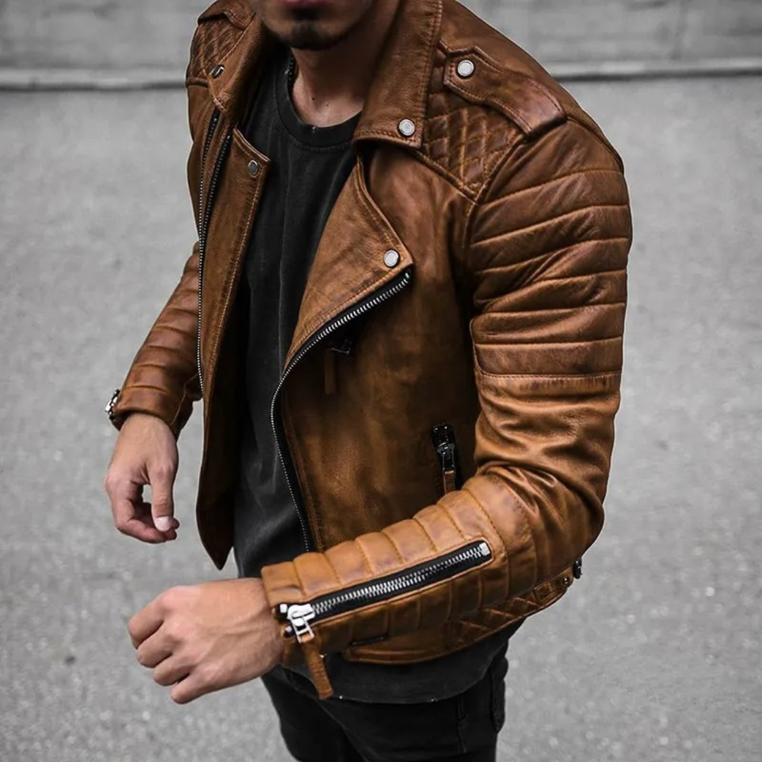 Giacca In Pelle Per Uomo | Maniche Lunghe