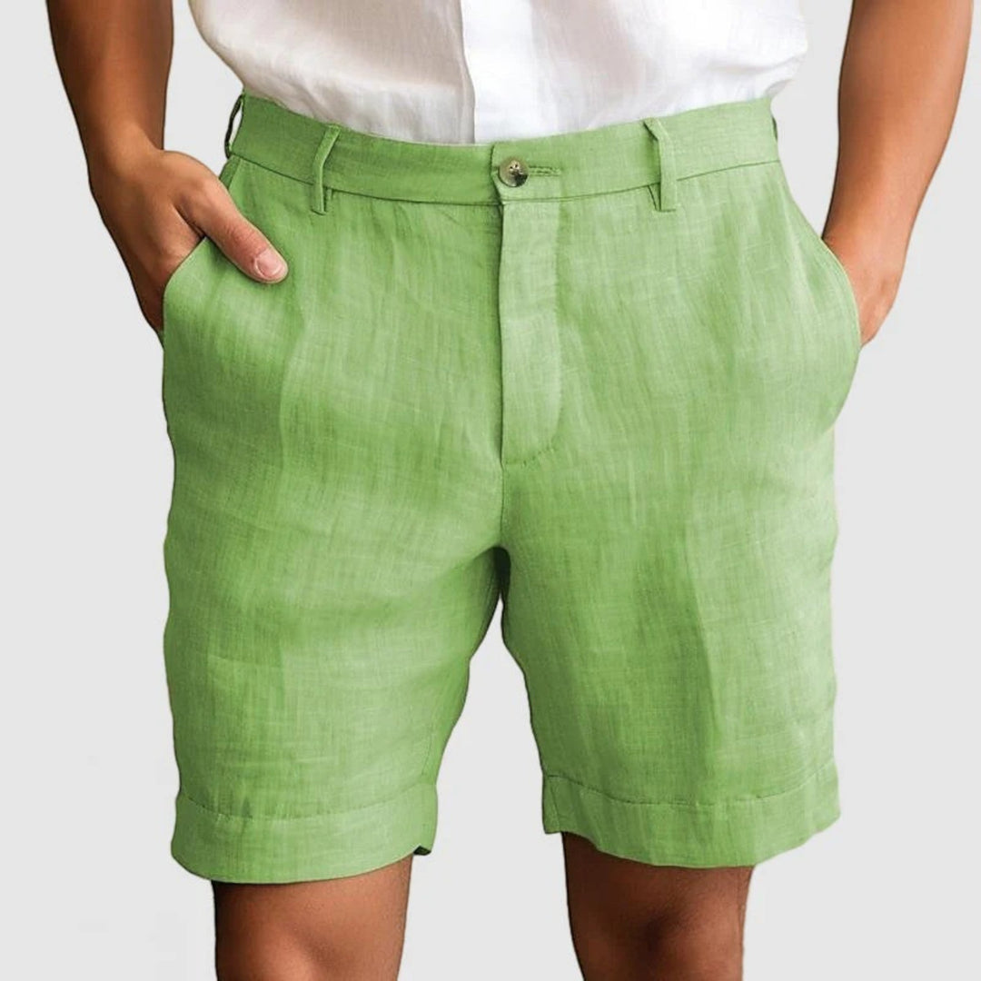 Pantaloncini Casual Con Chiusura A Bottoni Per Uomo | Estate