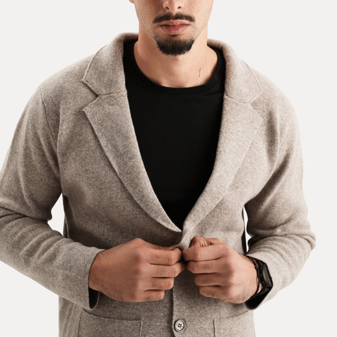 Men's Cardigan with Buttons and Pocket | Long Sleeve