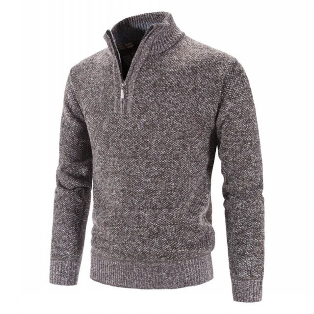 Maglione Invernale Lavorato A Maglia Da Uomo | Mezza Zip