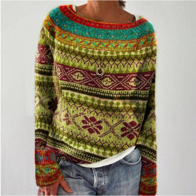 Maglione Invernale Da Donna Lavorato A Maglia | Girocollo