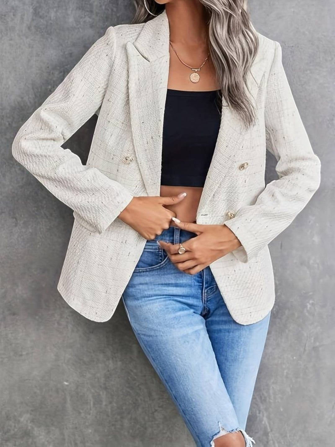 Blazer Da Donna Con Bottoni | Manica Lunga