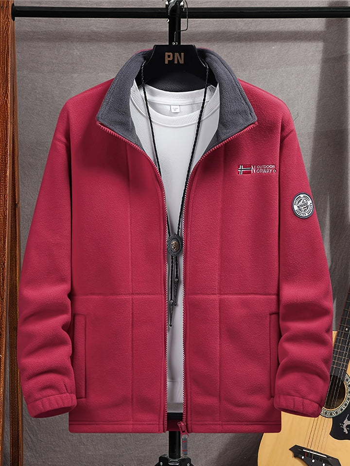 Men's Outdoor Fleece Jacket | With Collar