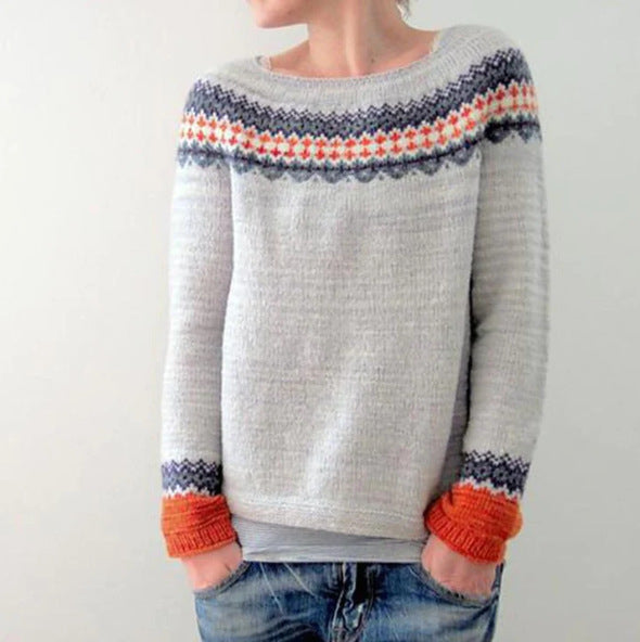 Maglione Invernale Da Donna Lavorato A Maglia | Girocollo