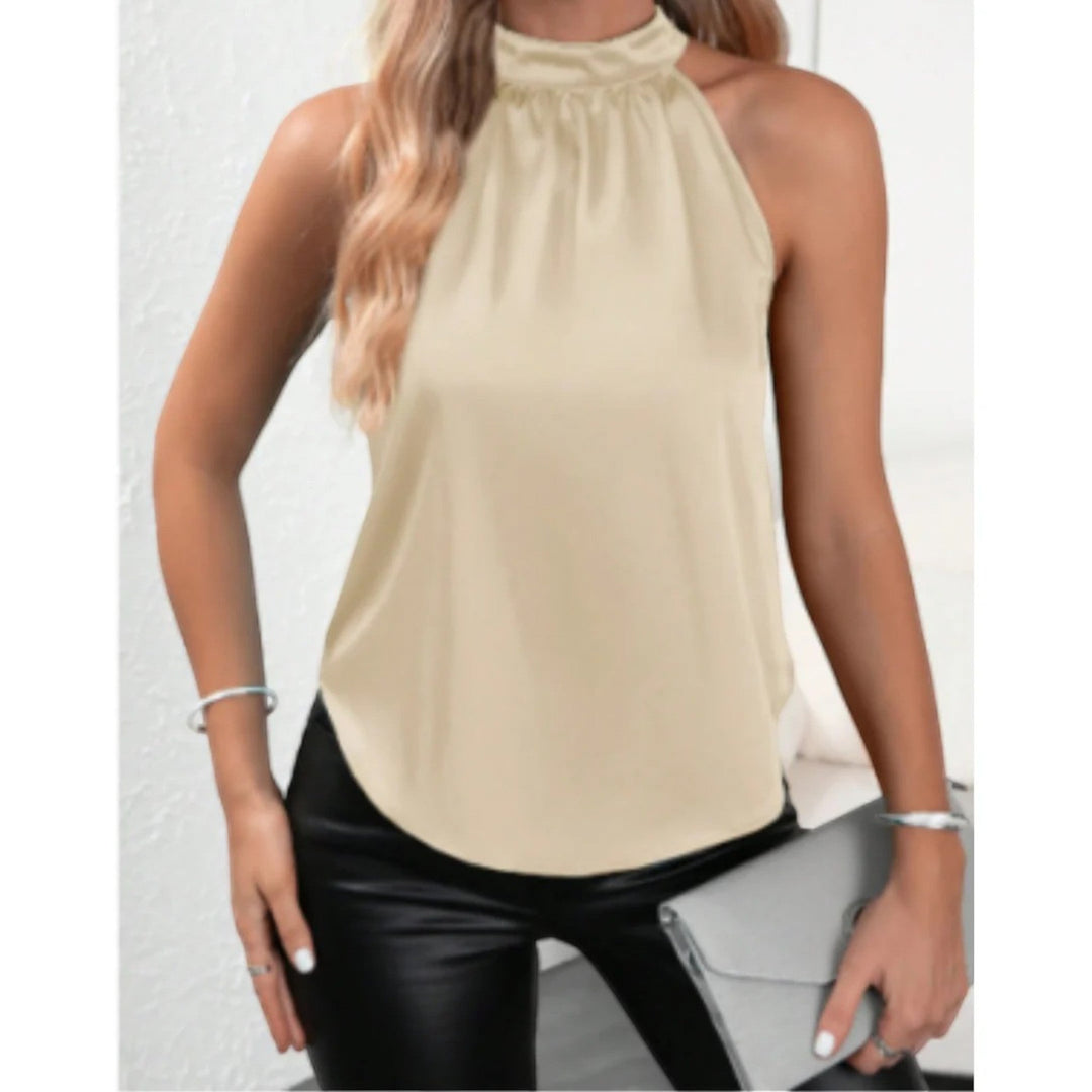 Amanda | Camicetta Estiva Con Collo Halter Per Donna | Senza Maniche