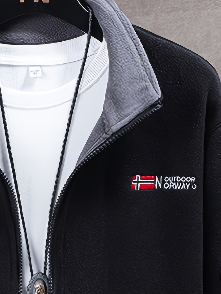 Men's Outdoor Fleece Jacket | With Collar