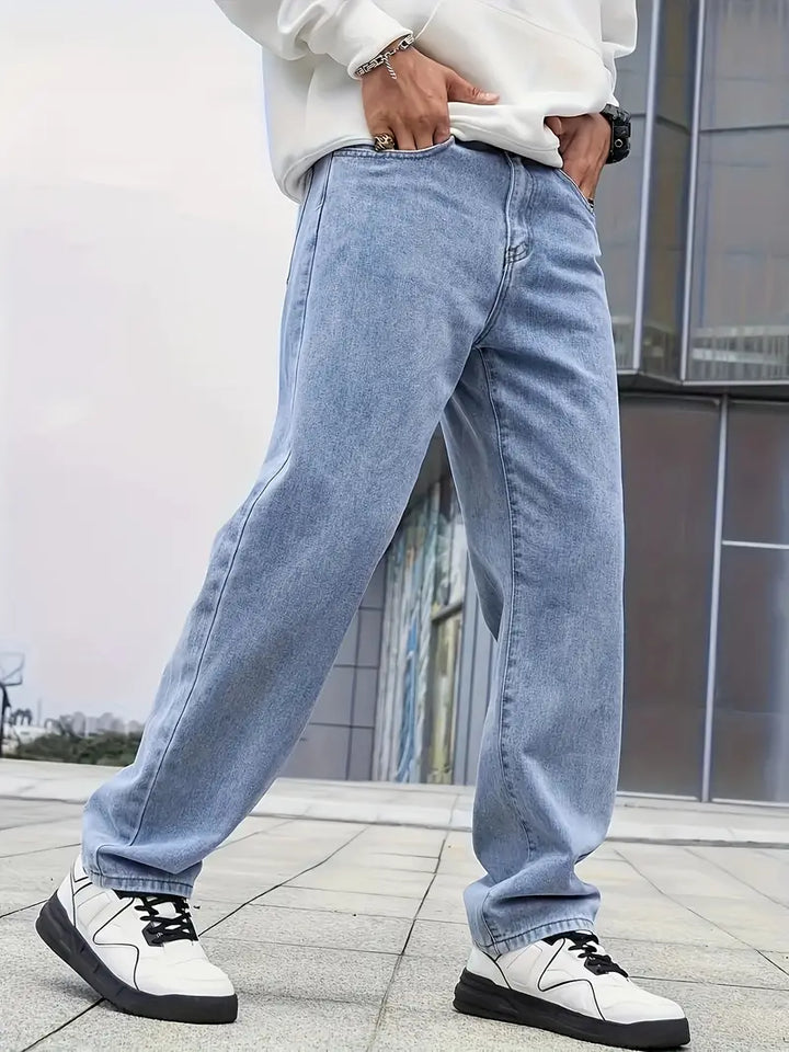 Jeans Da Uomo Lavaggio Leggero | Gamba Dritta