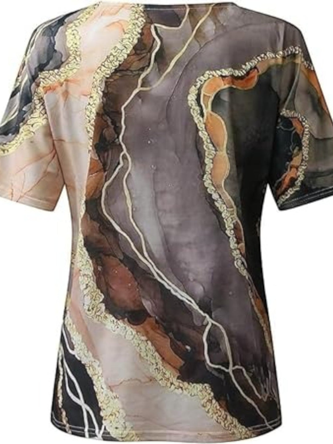 Top Bohémien Con Scollo A V Per Donna | Manica Corta