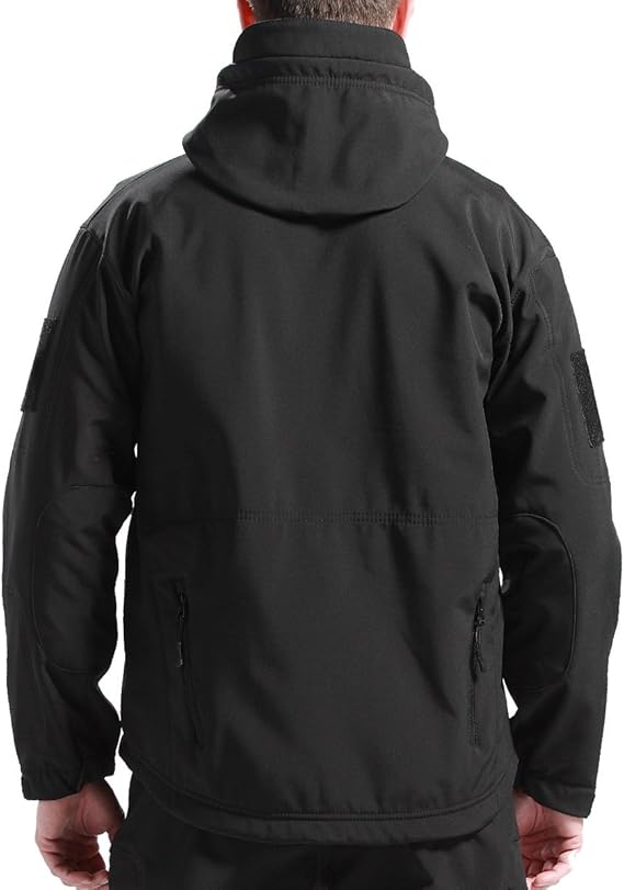Darius Giacca Militare Uomo – Softshell Impermeabile Antivento con Cappuccio Tattico
