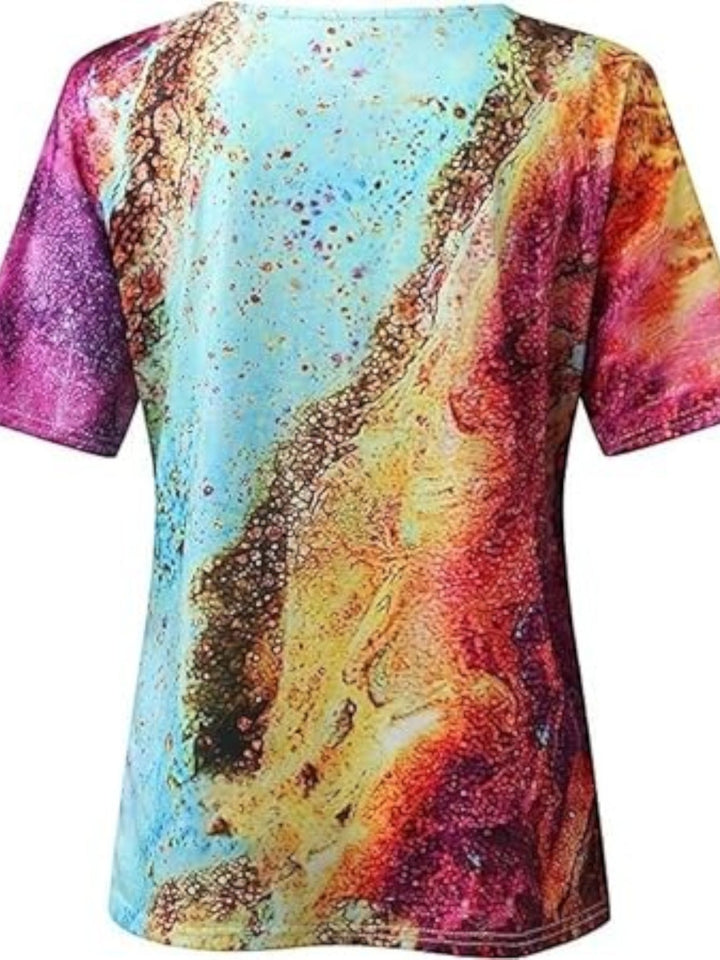 Top Bohémien Con Scollo A V Per Donna | Manica Corta