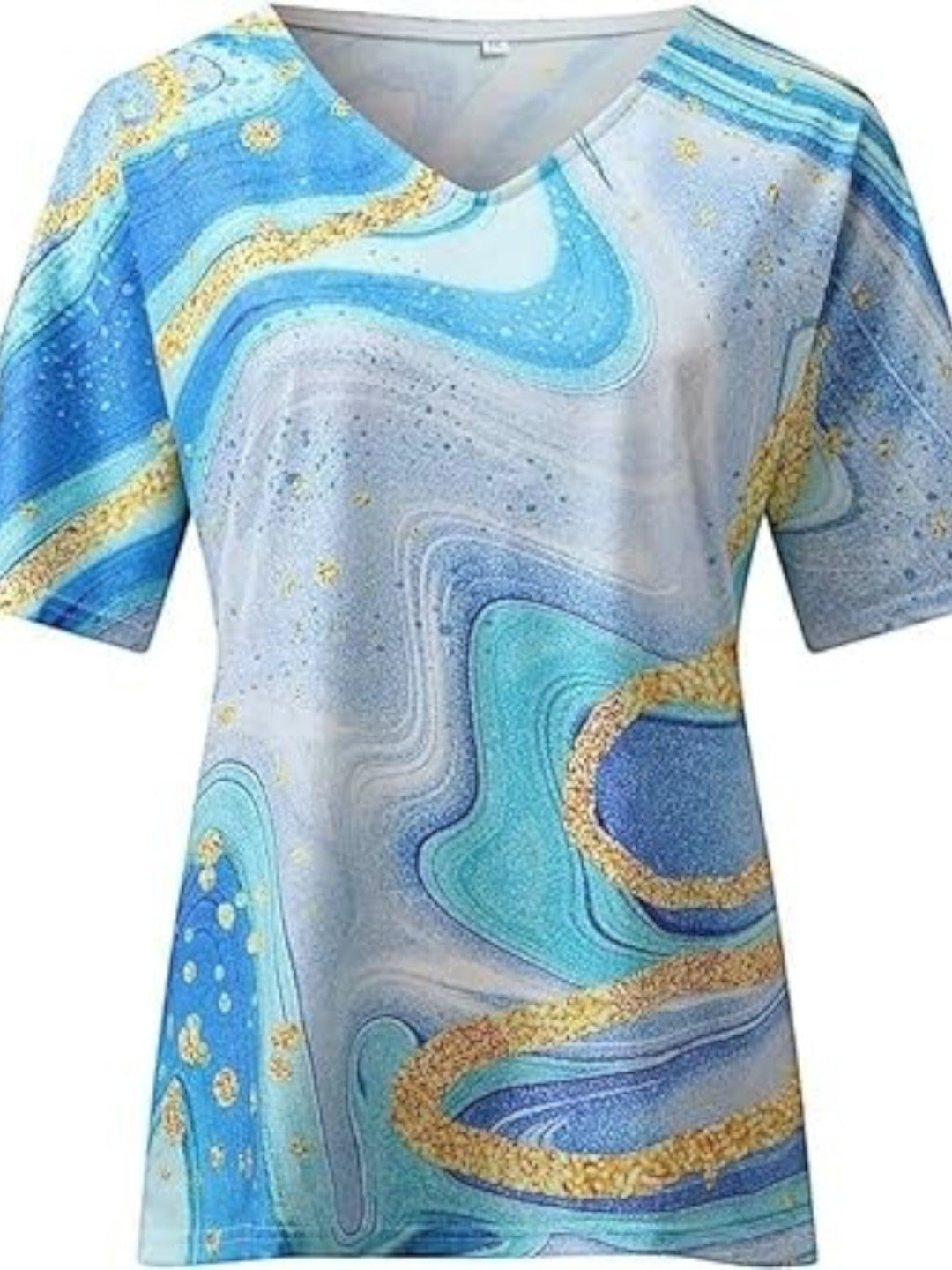 Top Bohémien Con Scollo A V Per Donna | Manica Corta