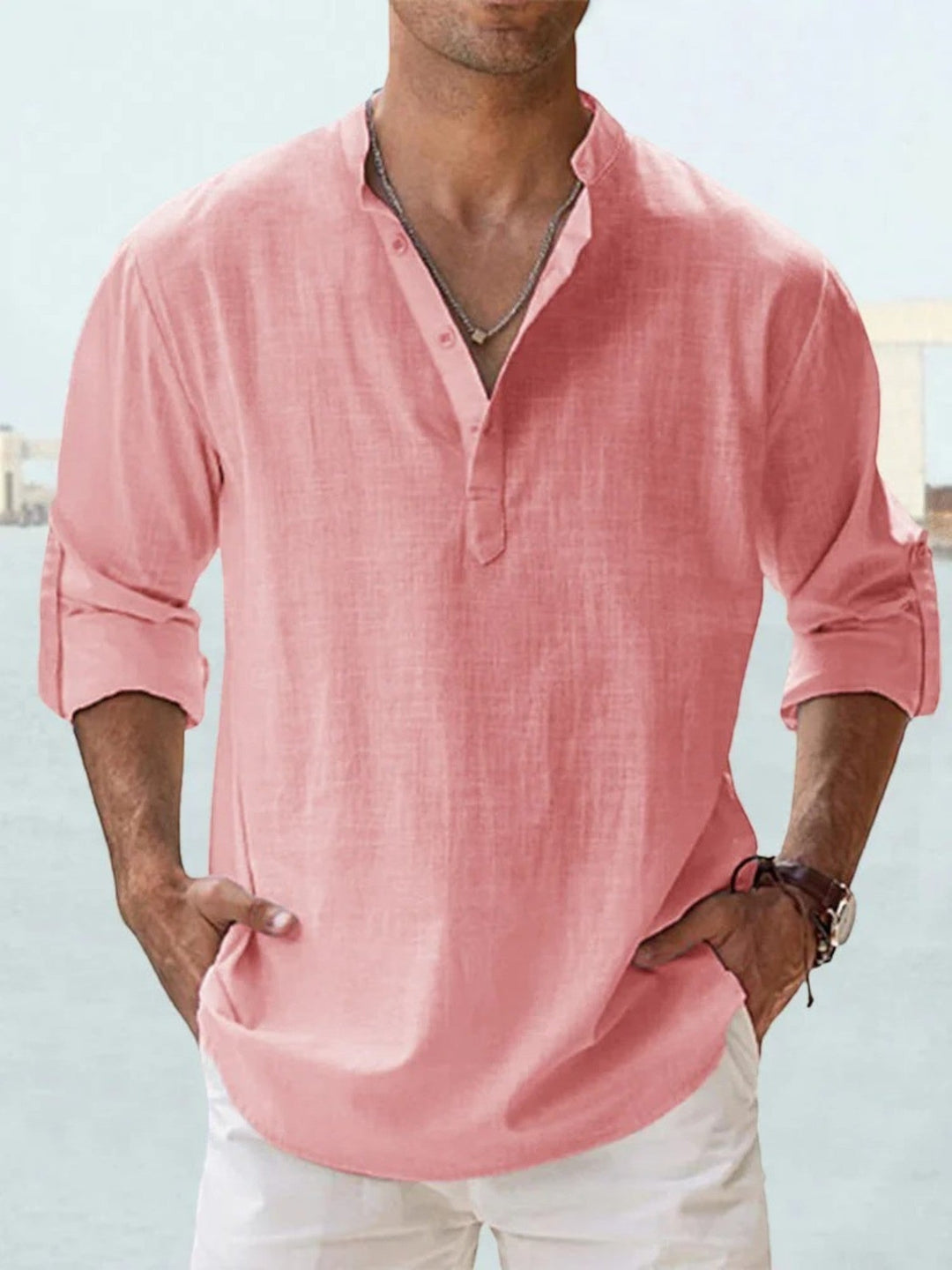 Lumo | Camicia Estiva Casual da Uomo | Maniche Lunghe