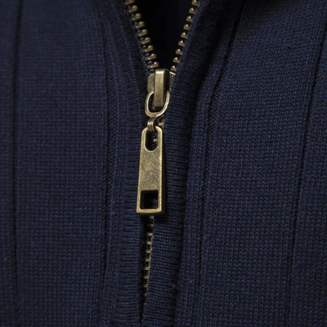 Maglione Lavorato A Maglia Da Uomo Con Mezza Zip | Invernale