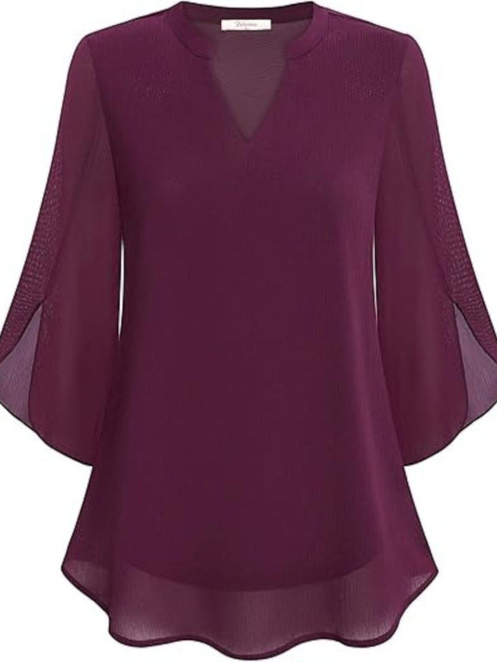 Aurora | Elegante Camicetta Estiva Con Scollo A V Per Donna