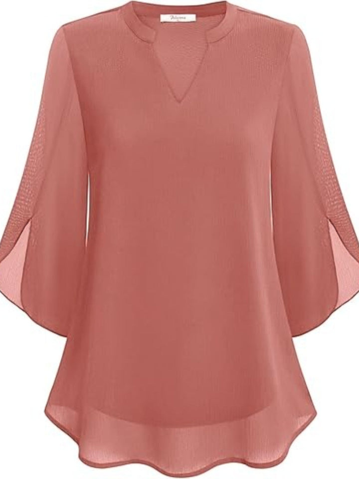 Aurora | Elegante Camicetta Estiva Con Scollo A V Per Donna