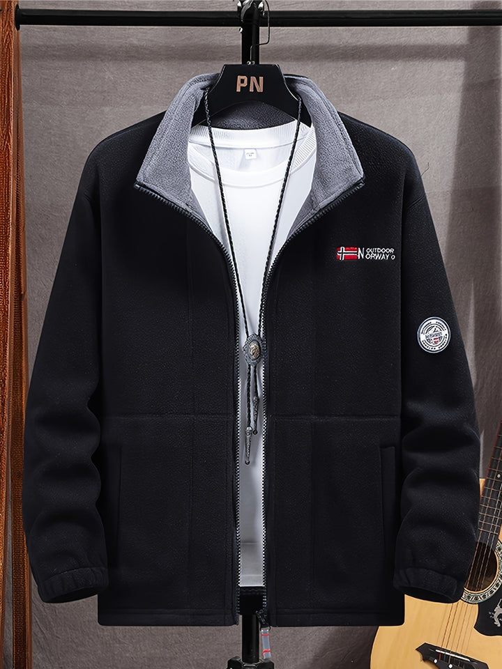 Men's Outdoor Fleece Jacket | With Collar