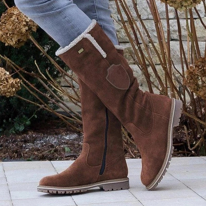 Elsie Stivali Invernali Donna – Stivali Alti con Zip, Fodera Calda e Suola Antiscivolo