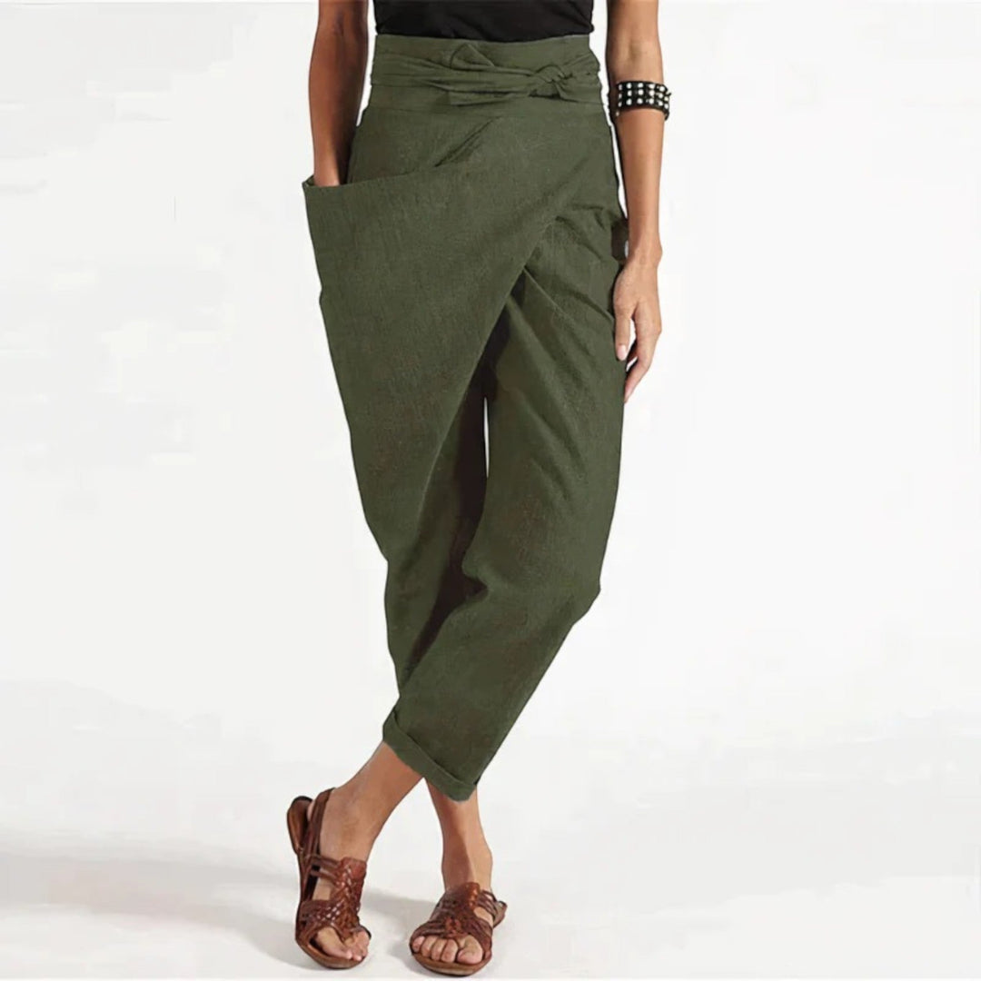 Vivienne | Pantaloni Estivi Avvolgenti Da Donna | Vita Alta