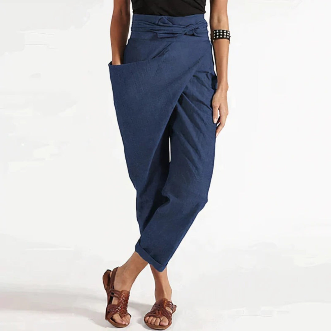 Vivienne | Pantaloni Estivi Avvolgenti Da Donna | Vita Alta
